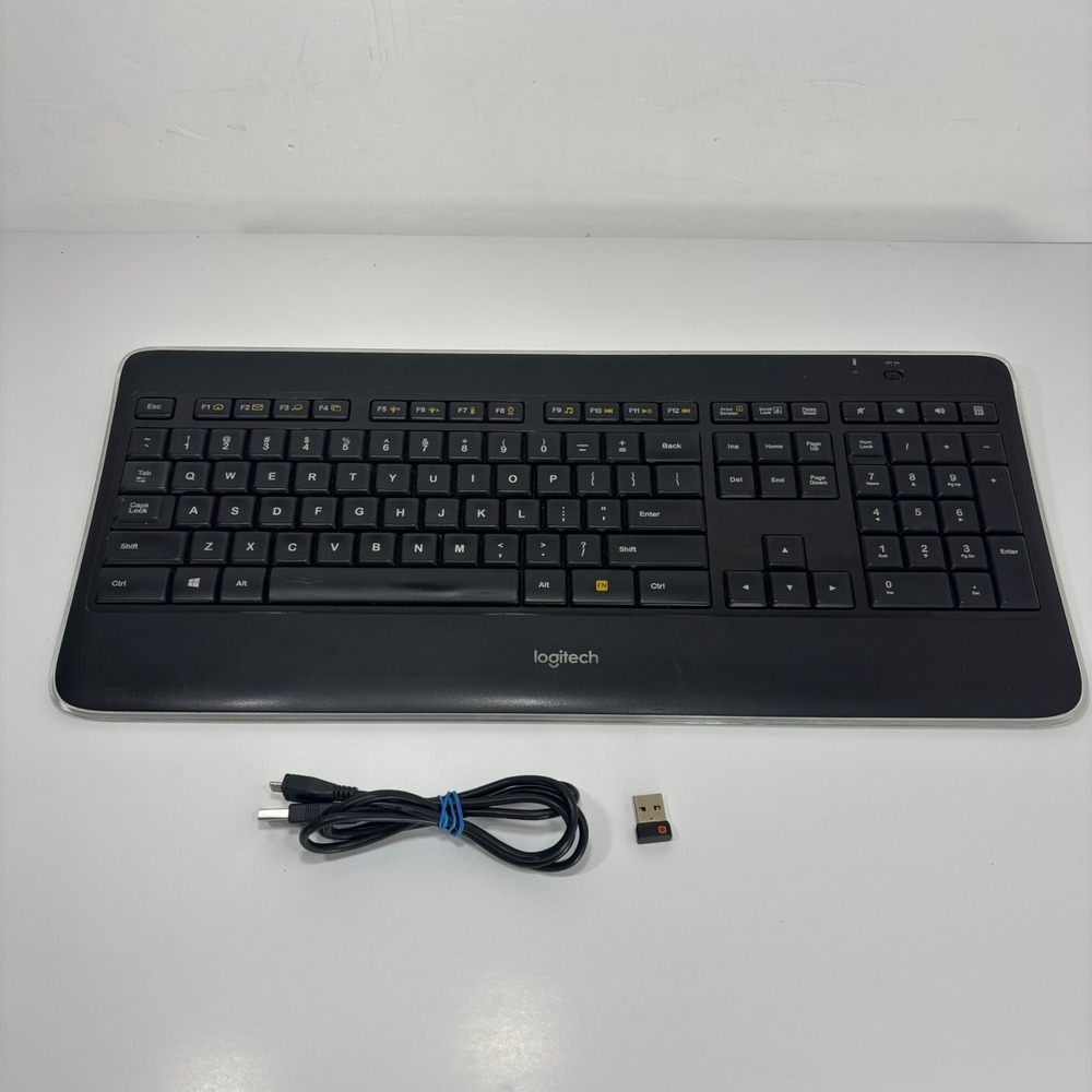 Logitech K800 Illuminated Wireless Keyboard w/ Unifying receiver, Charging Cable